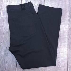 Alberto Mens Stone Dress Pants 34x32 Black Modern Fit Ceramica Straight Solid